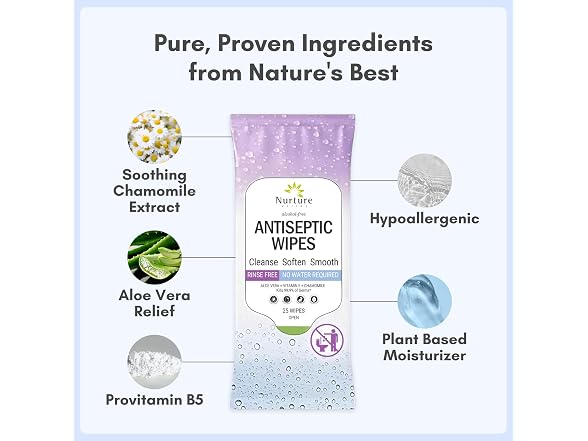 Nurture Valley Antibacterial Wipes 10pk