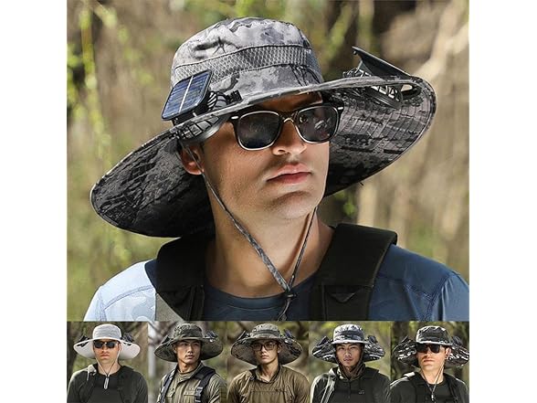oliwex Solar Fan Hat with 2 Solar Fans