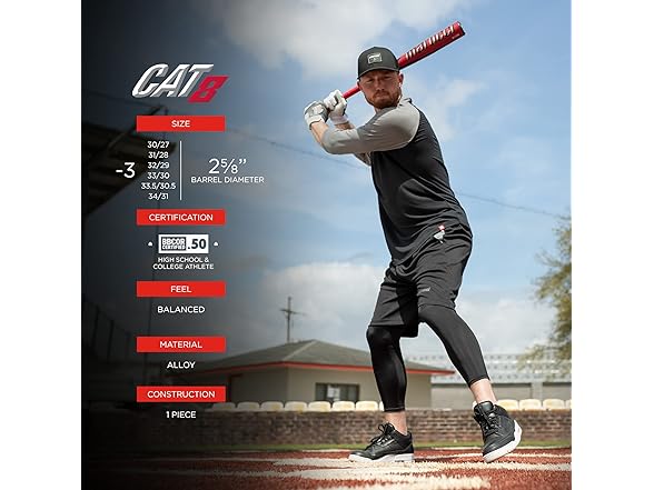 Marucci CAT8 -3 Baseball Bat 33" / 30 oz