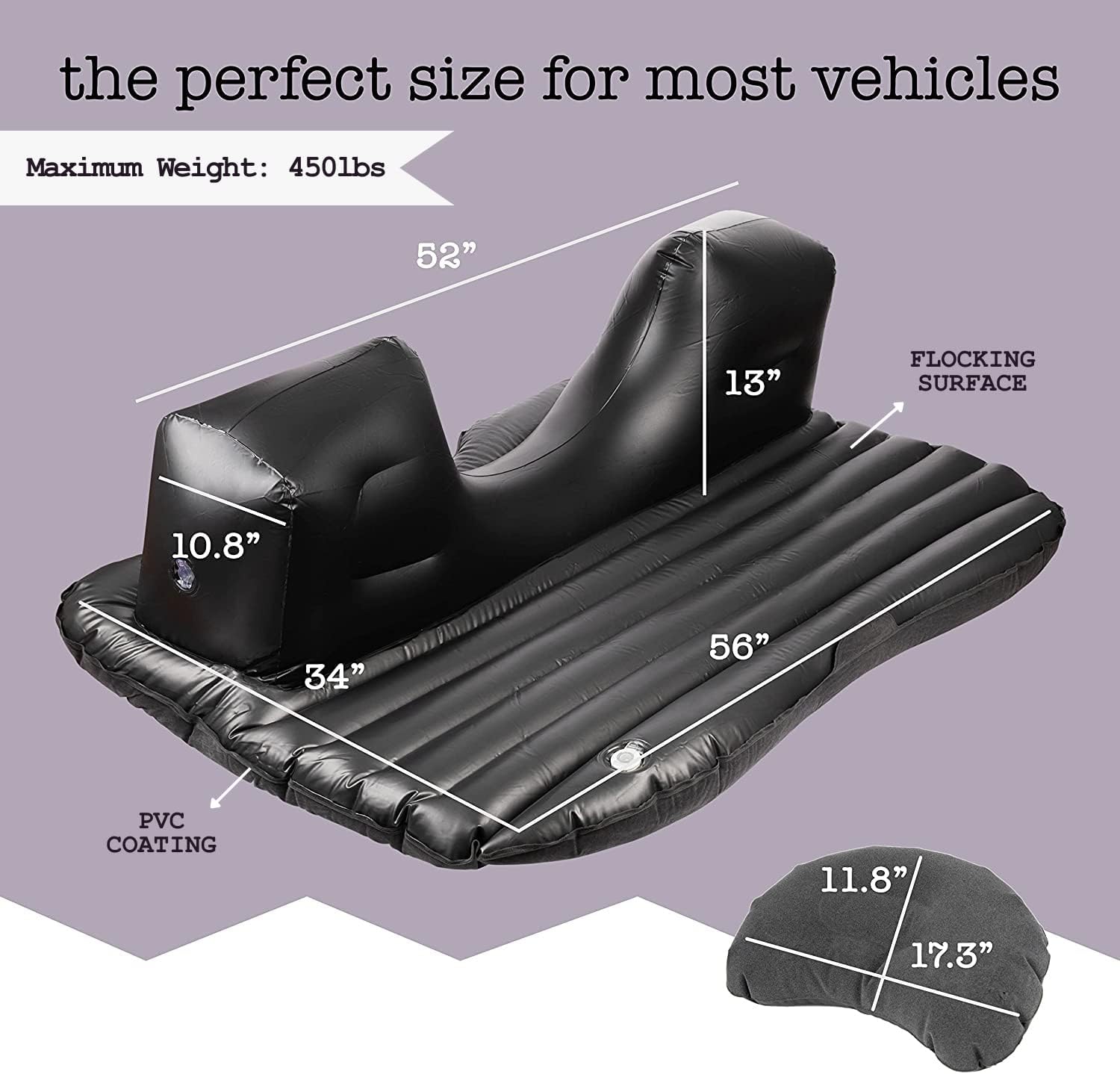 Zone Tech Car Travel Air Mattress Back Seat- Kit - Gallery 9