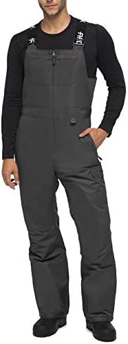 Arctix Men's Avalanche Athletic Fit Insulated Bib Overalls, Charcoal, XX-Large/34" Inseam