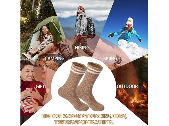 WHCPCYO 6 Pairs Socks Women 4-10