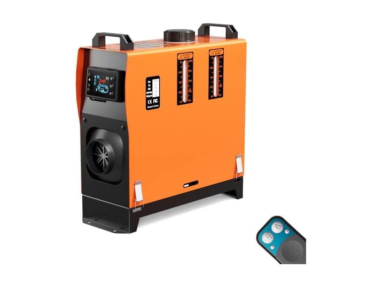 Ecojoy W0568 Diesel Heater 12V 8KW Orange Vertical
