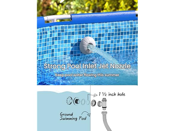 SUMMERBUDDY Above Ground Pool Parts Kit, Inlet