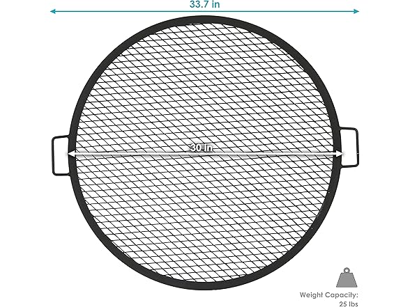 Sunnydaze X-Marks Outdoor Fire Pit Grill Grate for Cooking 30"