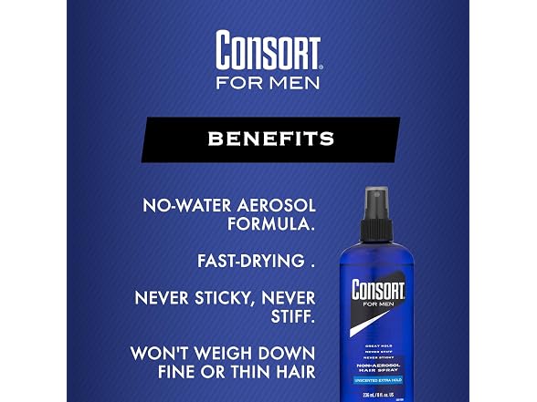 Consort Hair Spray 8 Ounce Unscented Extra Hold