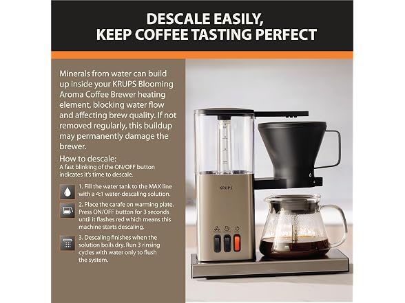 KRUPS Essential Brewer 8 Cup Drip Coffee Maker Machine - Gallery 9