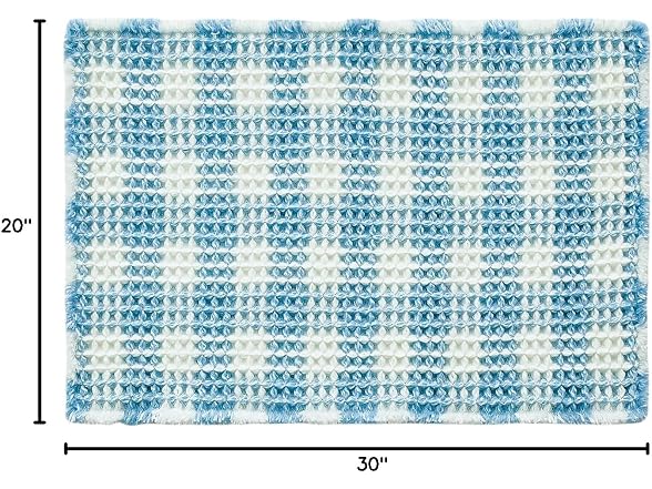 Waffle Bath Mat, Cute Bathroom Rugs Non