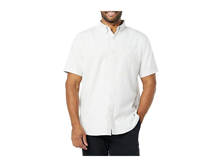Amazon Essentials Mens Slim Fit Short Sleeve Stretch Oxford Shirt