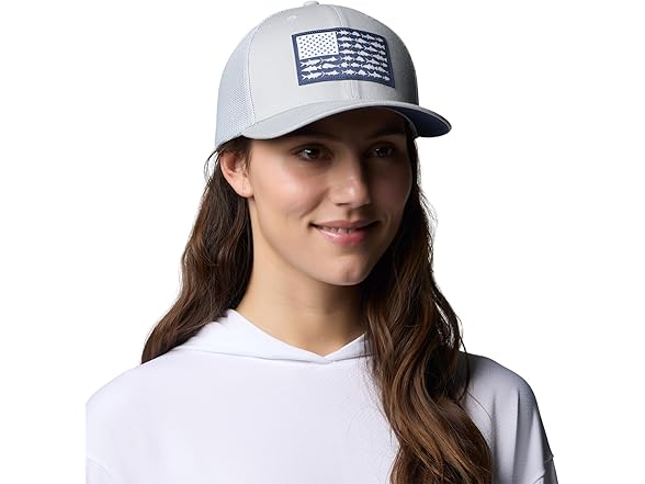 Columbia Unisex PFG Fish Flag Mesh  Cap S/M