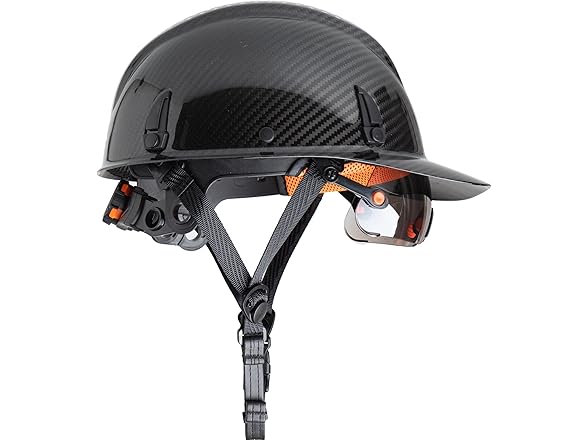 SAFFAS Carbon Fiber Hard HAT with Brim