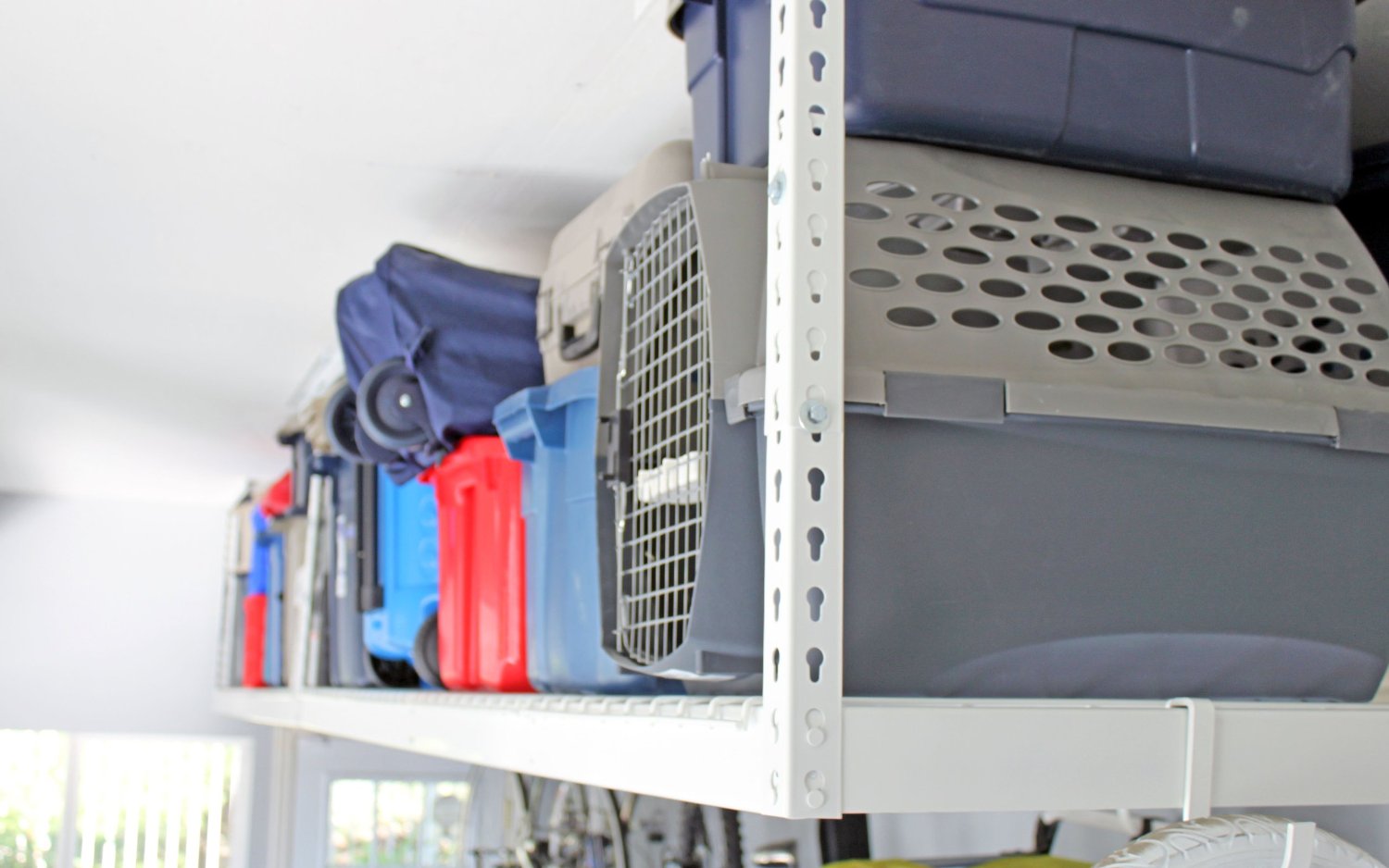 SafeRacks 4x8 Overhead Garage Storage Rack White - Gallery 5