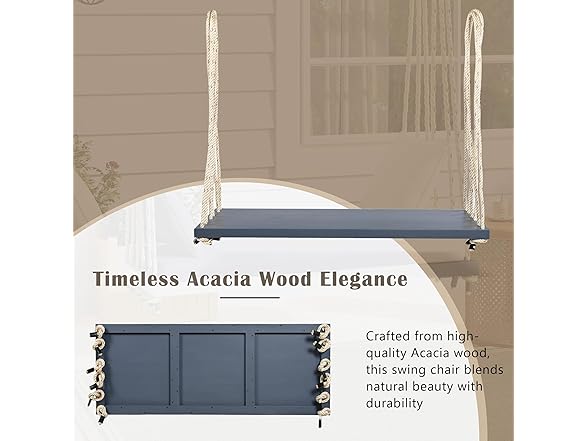 Merax Heavy Duty 400 LBS Patio Wooden Porch Swing