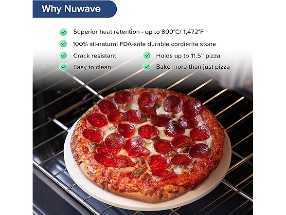Nuwave Pizza 11.5" Stone for Oven and Grill