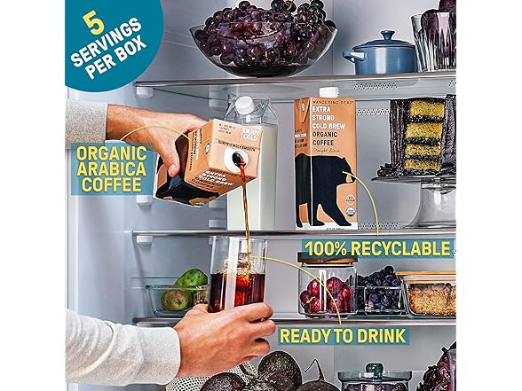 WANDERING BEAR COFFEE Organic Vanilla Cold Brew