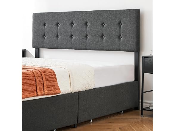 IDEALHOUSE Queen Bed, 4 Drawers, Grey