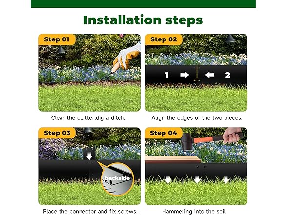 GZLVSOW Steel Garden Edging