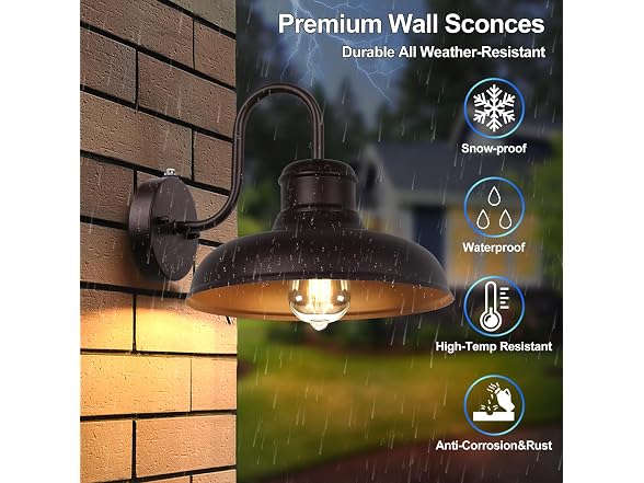 TOBUSA 2-Pack Wall Sconces Dusk to Dawn