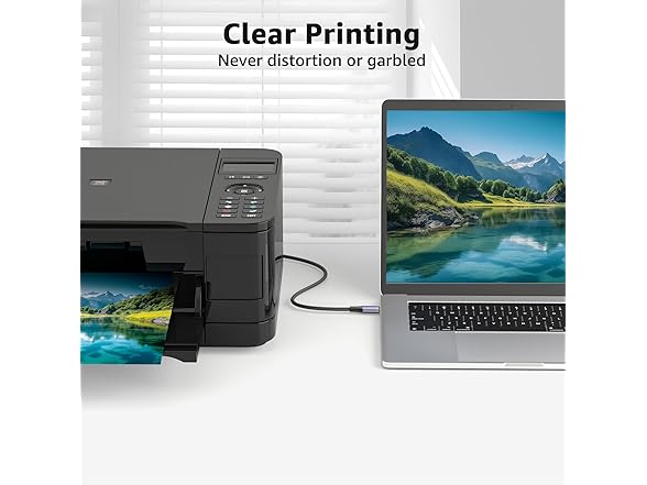 USB B to USB C Printer Cable 10FT