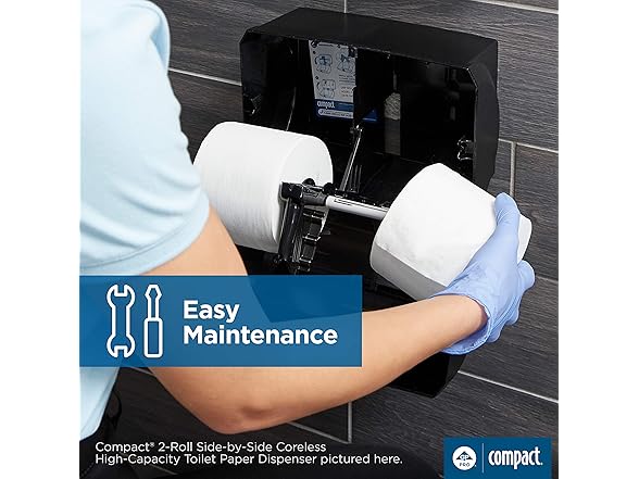 Compact 2-Roll Vertical Coreless Dispenser