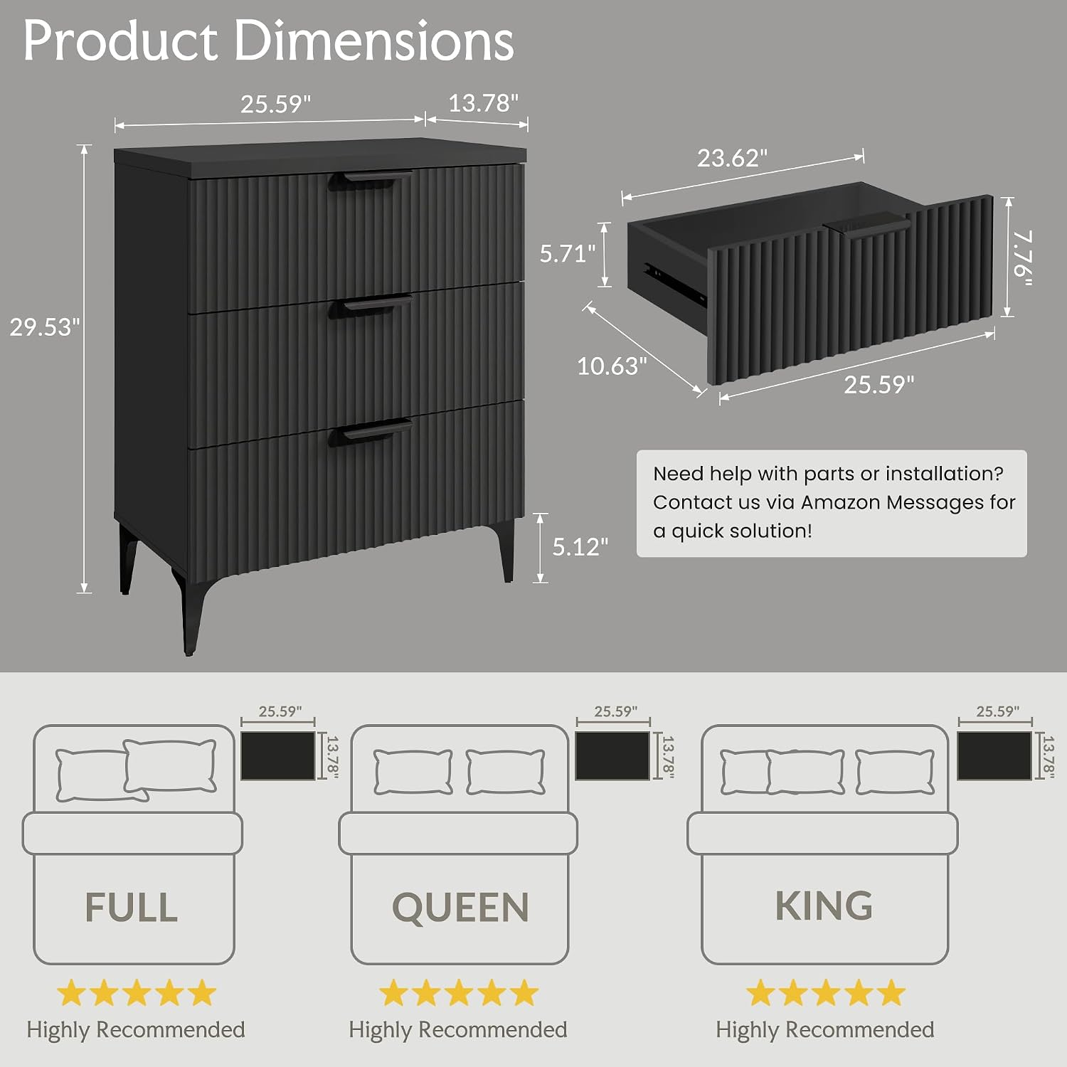 Wood Nightstand Set of 2 - Gallery 18