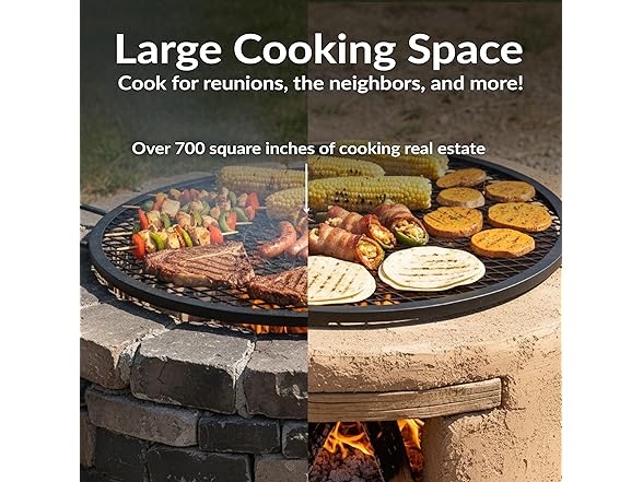 Sunnydaze X-Marks Outdoor Fire Pit Grill Grate for Cooking 30"