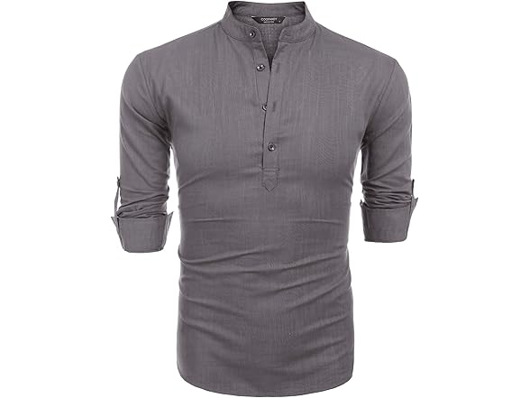 Men's Cotton Linen Henley T-Shirts