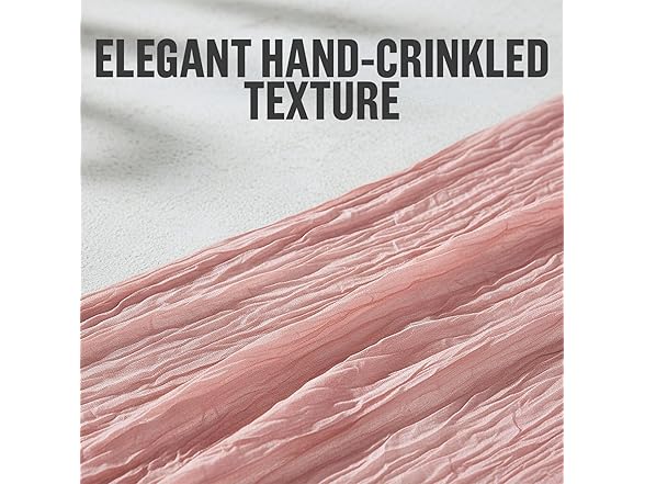 Fun Express 70" x 30" Blush Gauze Table Runner