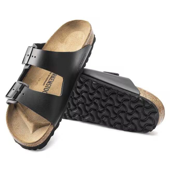 Birkenstock Unisex Arizona Natural Leather Shoes - Gallery 5