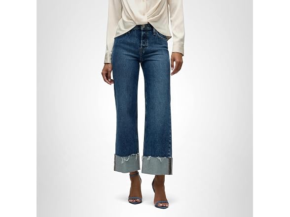 HUDSON Women's Rosie High-Rise Wide Leg Ankle Jean