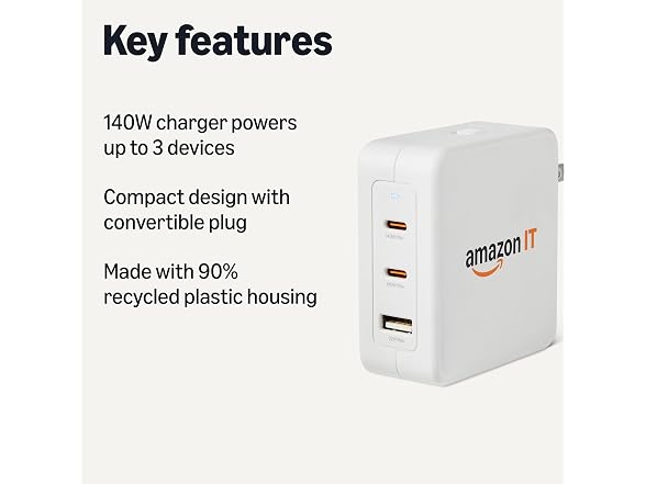 Amazon IT Wall Charger with USB-C Cable (30 pk)