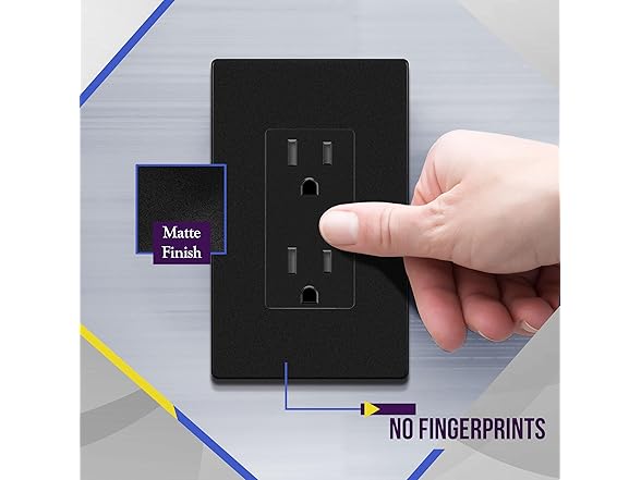 ENERLITES Matte Black Decorator