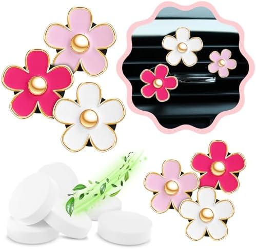 12 Pack Flower Car Air Freshener Clips