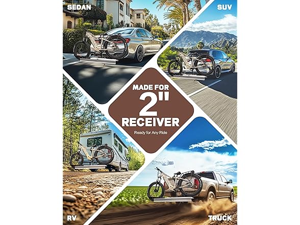 Young Electric Hitch Mount Single Bike Rack with Ramp for El (Open Box)