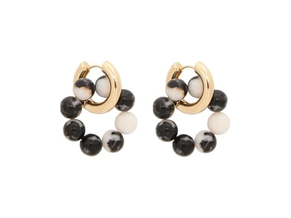 HJO Pearl Beaded Earrings Zebra