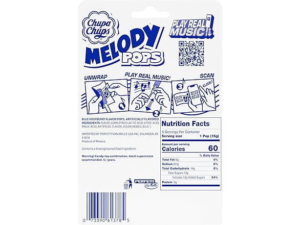 5CT Chupa Chups Melody Pop, Blue Raspberry