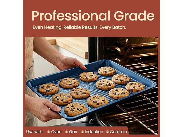 BAKKEN Cookie Sheet Nonstick Pack of 3, Blue