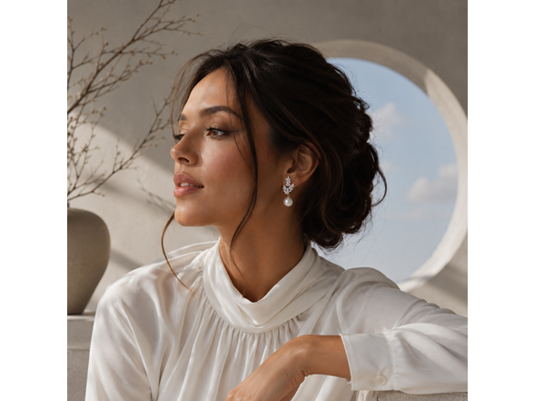 Stainless Steel Silver Drop Earrings
