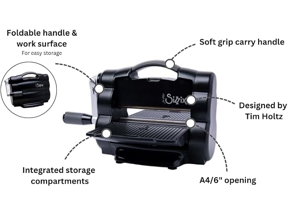 Sizzix Big Shot Foldaway by Tim Holtz (6"), Black