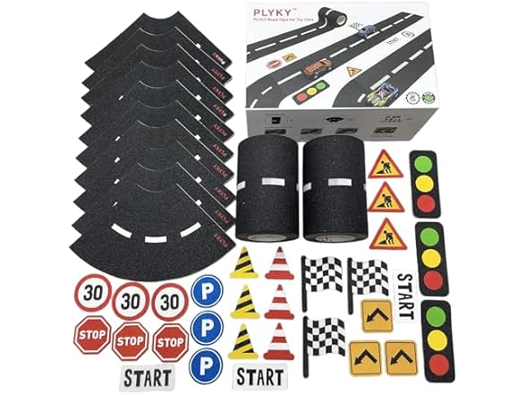 PLYKY  Deluxe Road Tape Play Set
