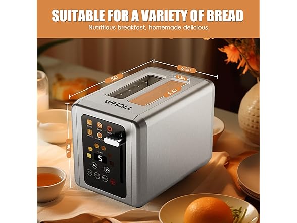 WHALL Full Touch Screen Toaster