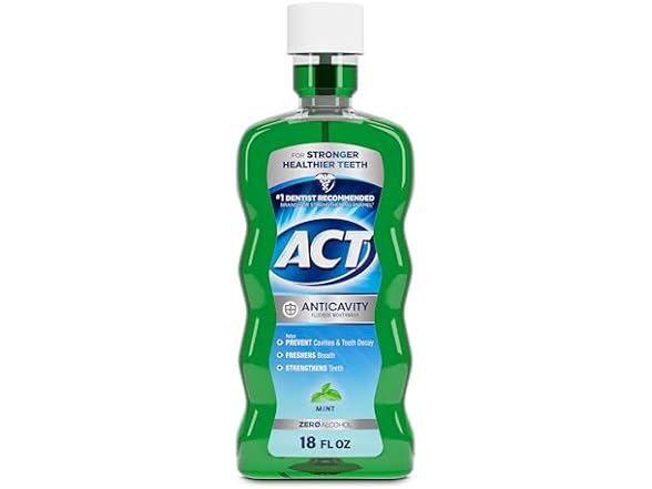 thumbnail image 2 of ACT Anticavity Fluoride Mouthwash, Triple Action Mint 2 of 11