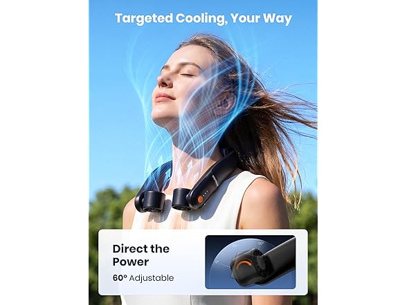 Warmco 5200mAh Portable Neck Fan