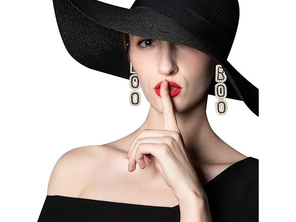 HolidayQbee BOO Dangle Drop Earrings