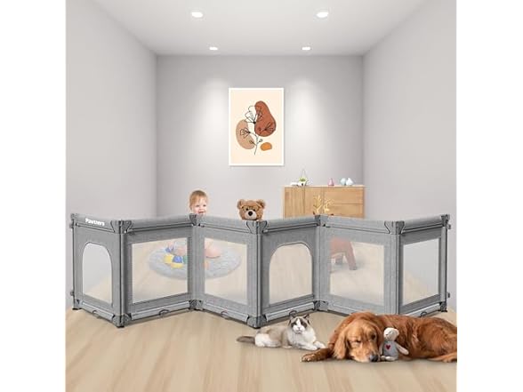 Pawtners Foldable 6 Panel Baby Gate