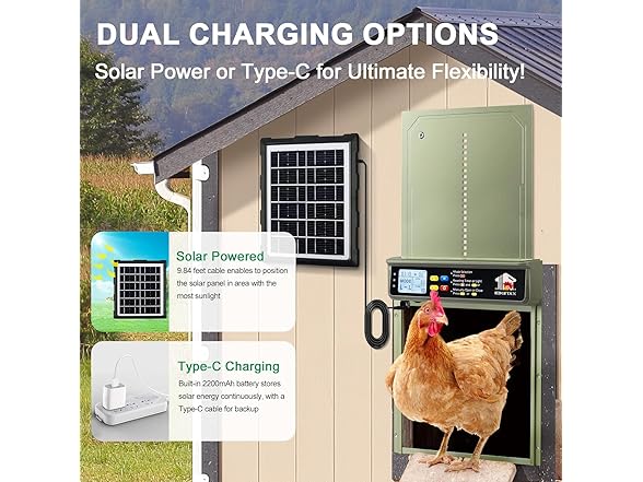 Chicken Coop Door Solar Powered