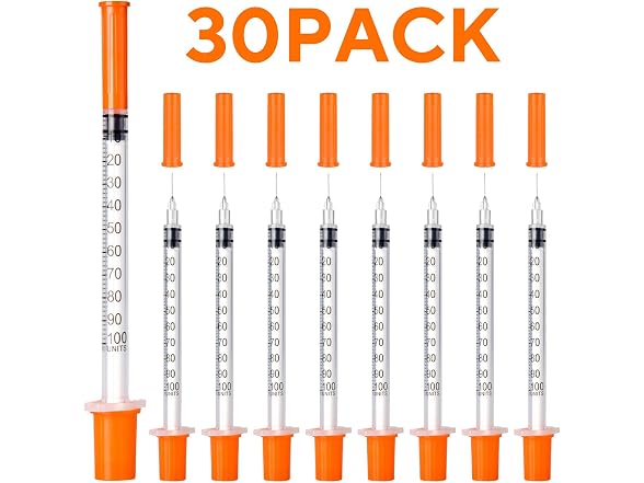JIUPULL 30PACK U-100 Syringes