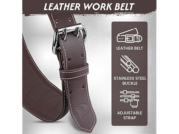 ABRIX Leather Tool Belt 28 Pocket XL