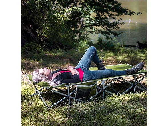 Alpcour Small-Collapse Camping Cot Green