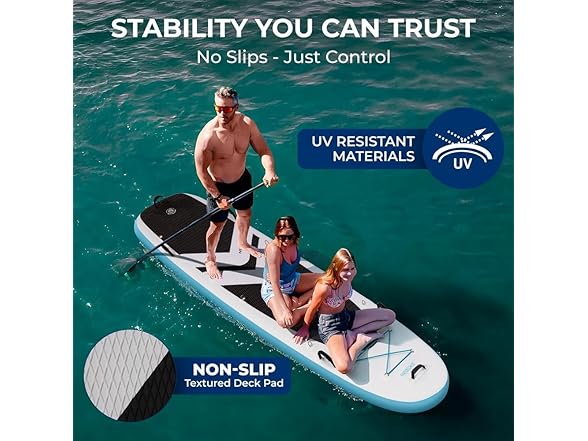 SereneLife 12’2” Inflatable Paddle Board - XL